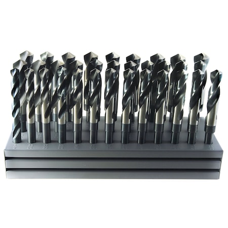 Drillco 32PC S&D DRILL BIT STAND 1/2-1" BY 64ths W/Drill 1000A32